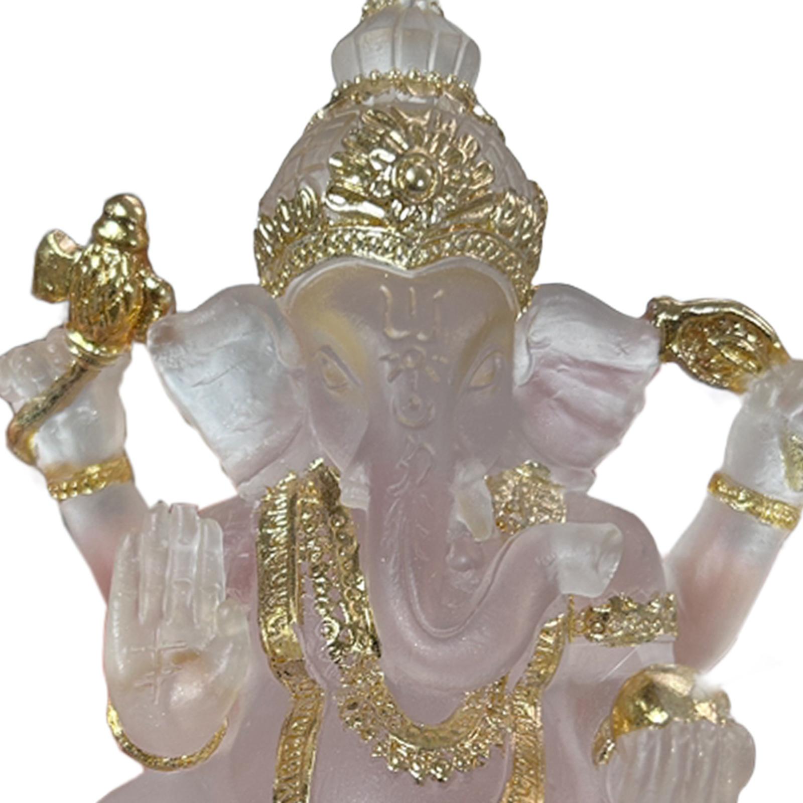 Resin Art India - รูปปั้นพระพิฆเนศ งานศิลปะหัตถกรรมเอเชียตะวันออกเฉียงใต้ ของตกแต่งเรซินสำหรับวางบนโต๊ะ ตกแต่งคอนโซลรถยนต์ ห้องนั่งเล่น โต๊ะทำงาน