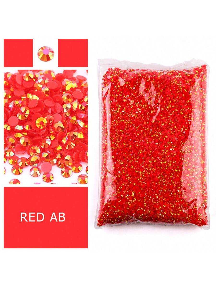 Resin Art Quantity - เรซิ่นรูปทรงแบนสีแดง ไม่ใช่แบบติดด้วยความร้อน จำนวนมาก ขายส่ง สำหรับงานฝีมือ DIY