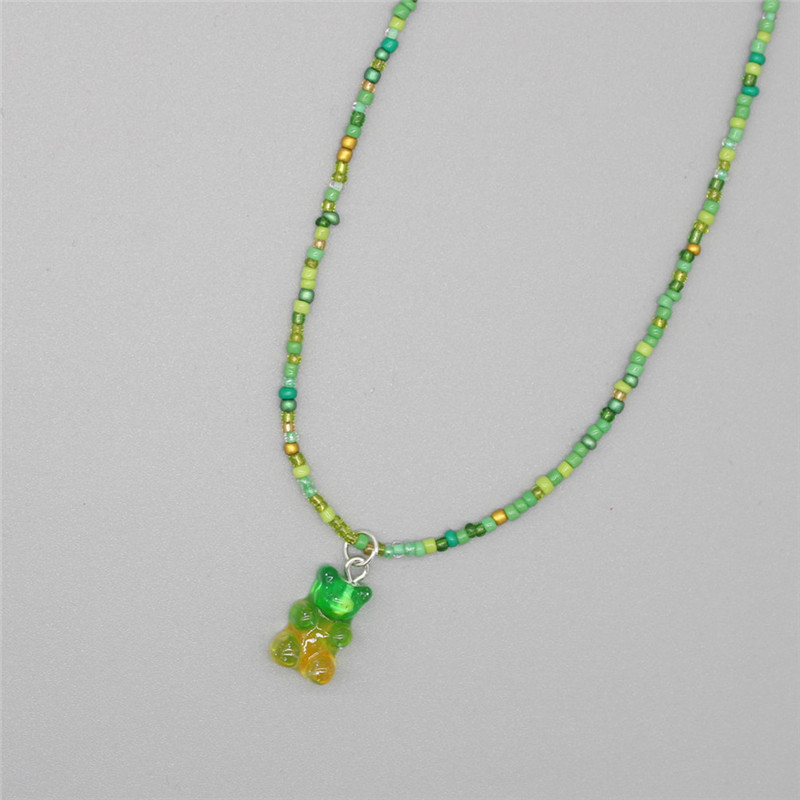 ใหม่โบฮีเมียเกาหลีคนรักที่มีสี - Resin Art Necklace บทวิจารณ์และราคา