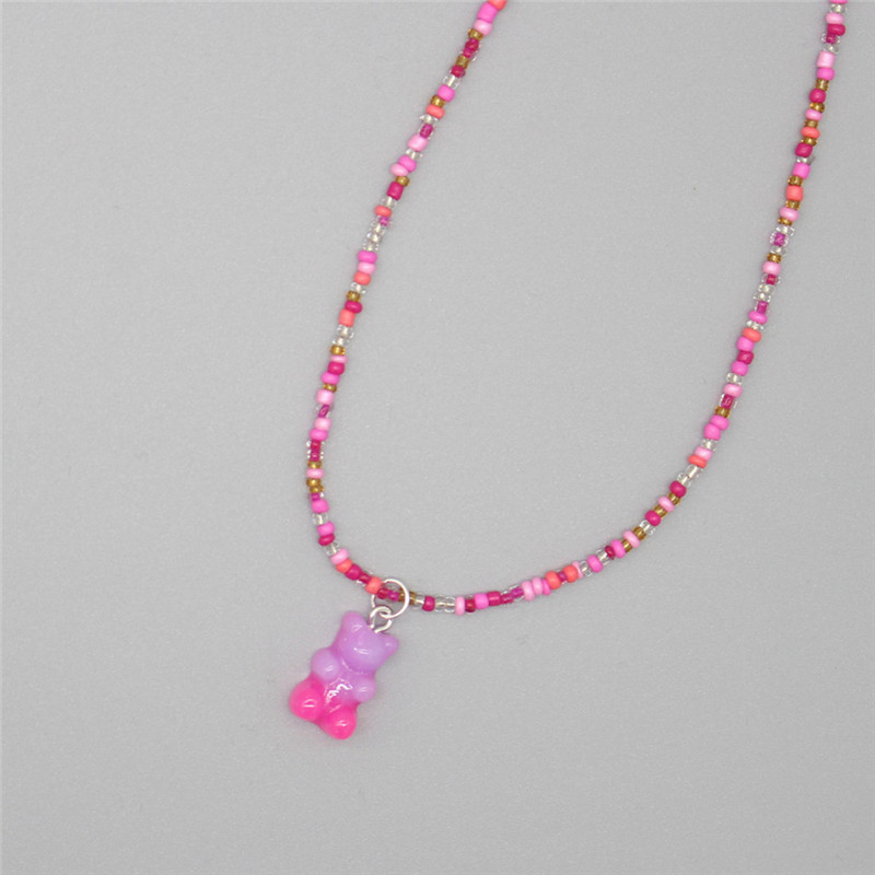 ใหม่โบฮีเมียเกาหลีคนรักที่มีสี - Resin Art Necklace บทวิจารณ์และราคา