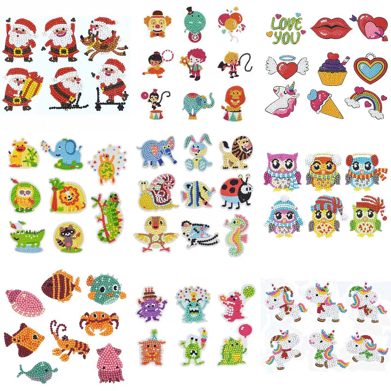 สติกเกอร์ภาพวาดเพชร5D รูปการ์ต - Resin Art Decor บทวิจารณ์และราคา