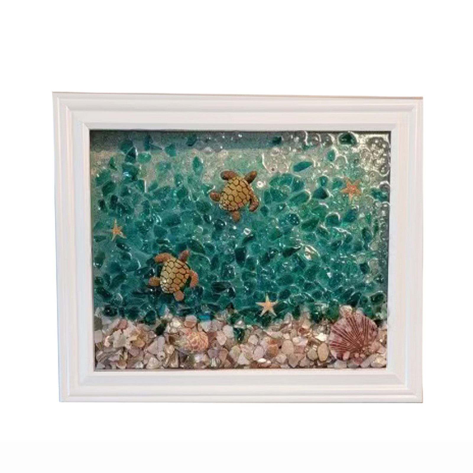 ชุดงานศิลปะจากแก้วทะเล ชุดกรอบ - Resin Art Beach Theme บทวิจารณ์และราคา
