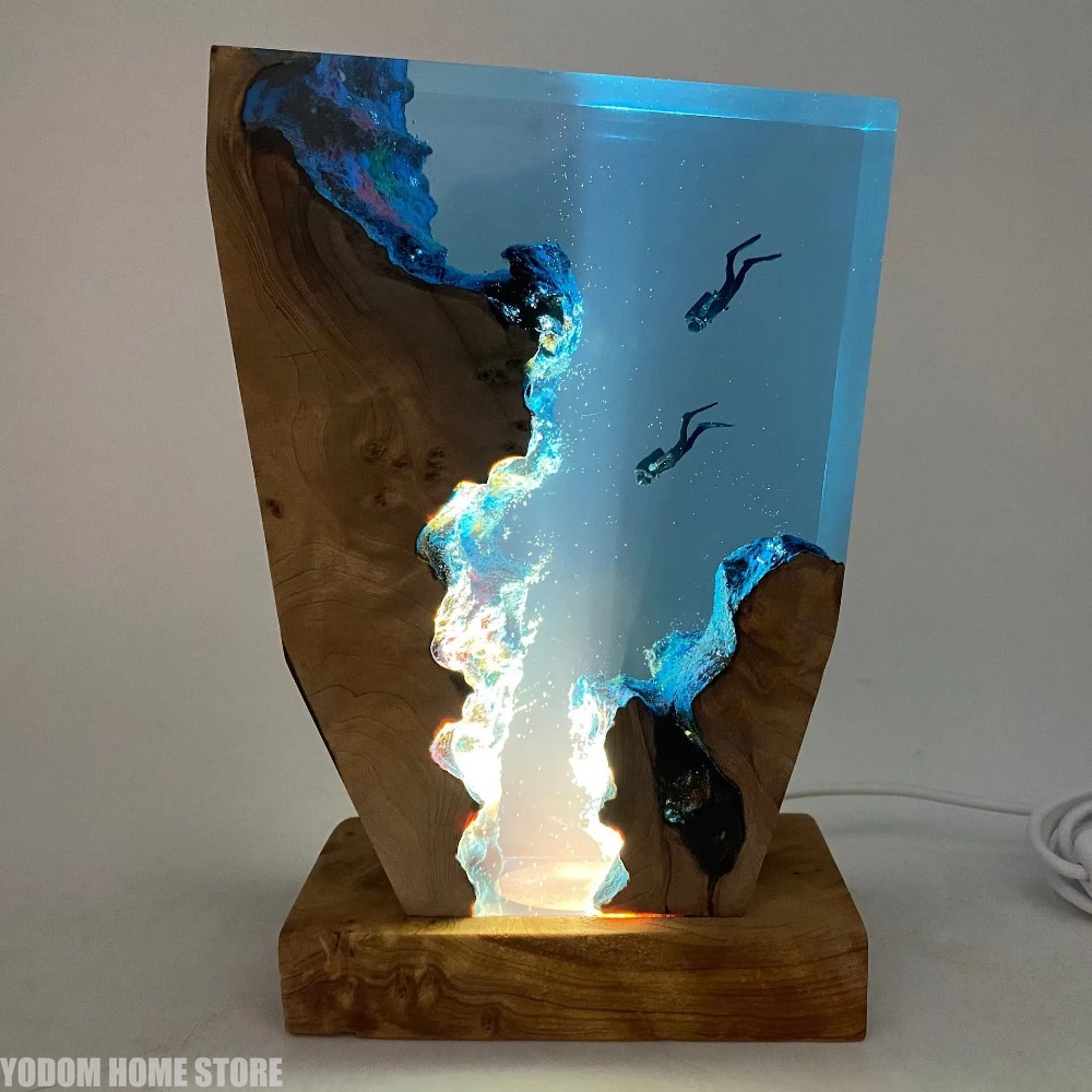 โคมไฟเรซิ่นรูปสิ่งมีชีวิตใต้ทะ - Resin Art World บทวิจารณ์และราคา