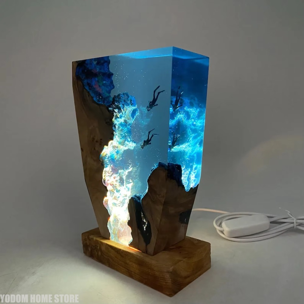 โคมไฟเรซิ่นรูปสิ่งมีชีวิตใต้ทะ - Resin Art World บทวิจารณ์และราคา