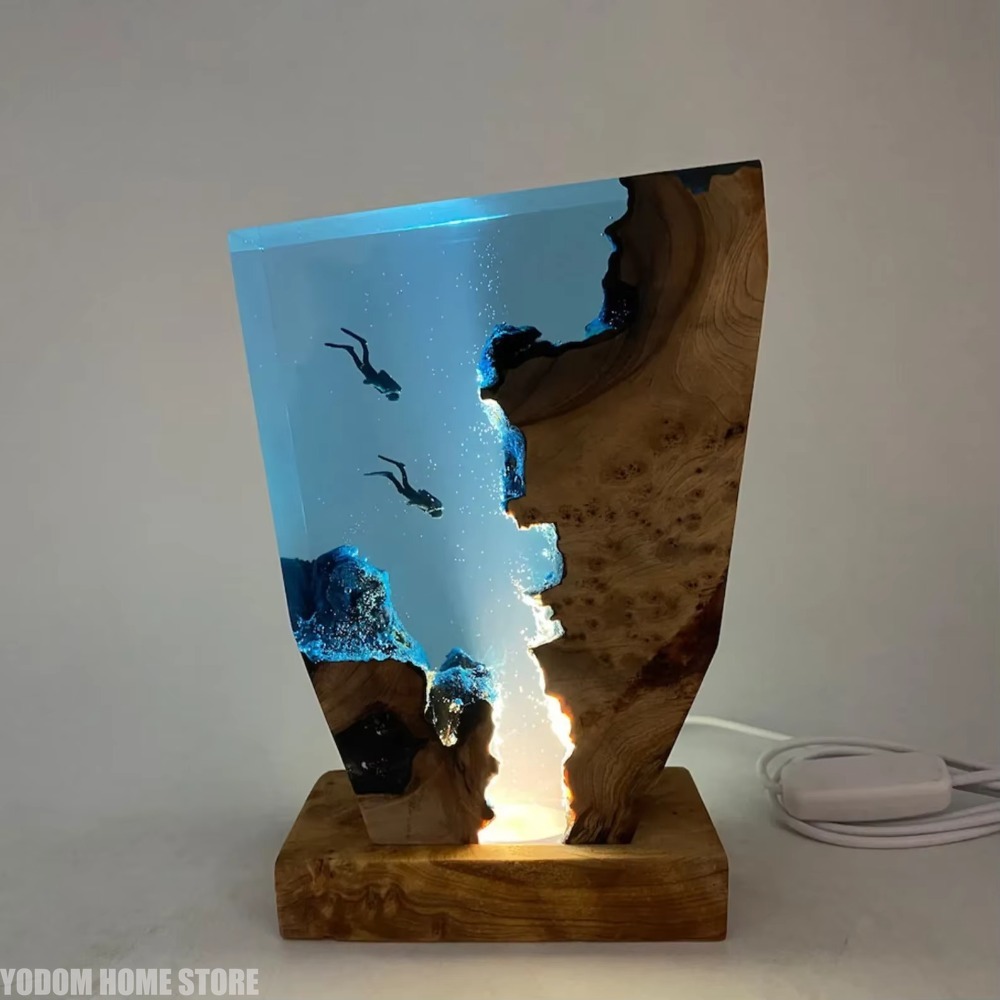 โคมไฟเรซิ่นรูปสิ่งมีชีวิตใต้ทะ - Resin Art World บทวิจารณ์และราคา