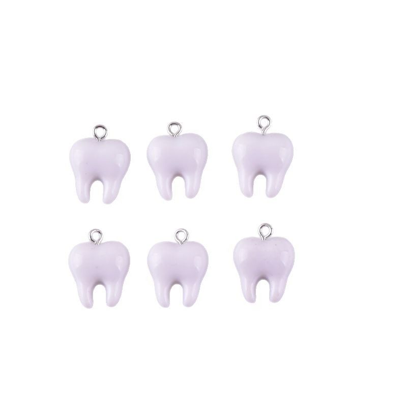 จี้เรซิ่นรูปฟันสีขาวน่ารัก 10  - Resin Art Gift Ideas บทวิจารณ์และราคา