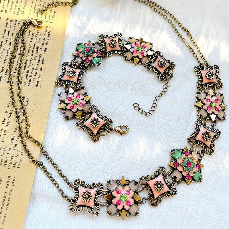 ชุดเครื่องประดับสร้อยคอและกำไล - Resin Art Necklace บทวิจารณ์และราคา