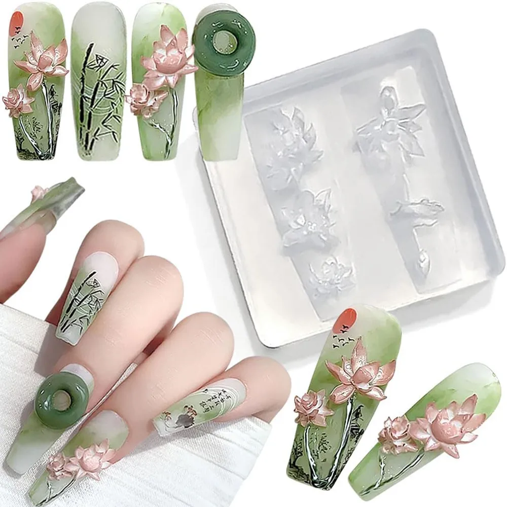 3D หนามเล็บซิลิโคนแม่พิมพ์แกะส - Resin Art Templates Free บทวิจารณ์และราคา