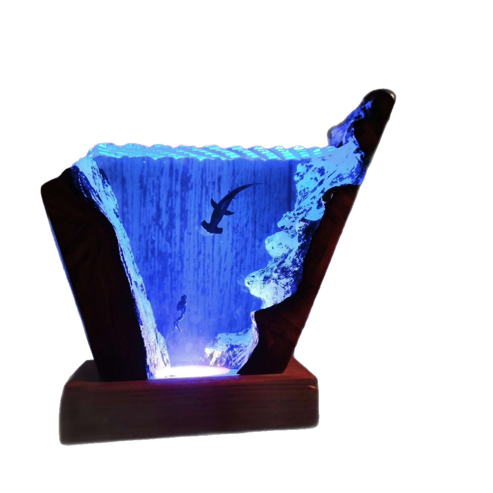 ของตกแต่งเรซินไม้รูปฉลามหัวค้อ - Resin Art With Wood บทวิจารณ์และราคา
