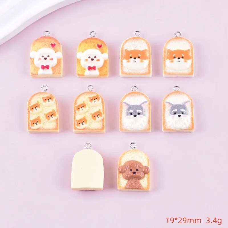 จี้เรซิ่นรูปสุนัขขนมปังปิ้งน่า - Resin Art Decor บทวิจารณ์และราคา