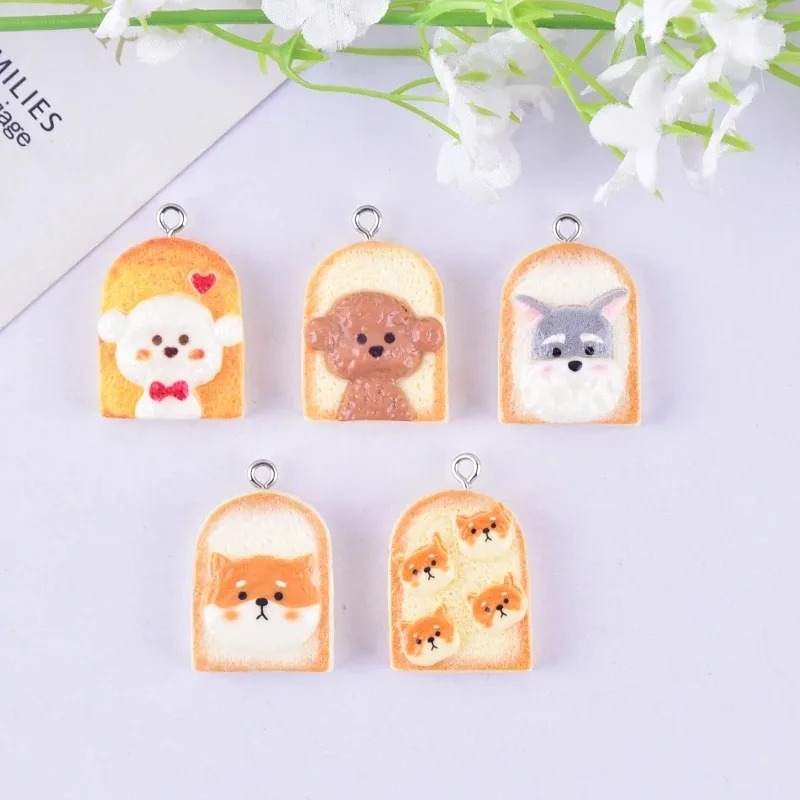 จี้เรซิ่นรูปสุนัขขนมปังปิ้งน่า - Resin Art Decor บทวิจารณ์และราคา