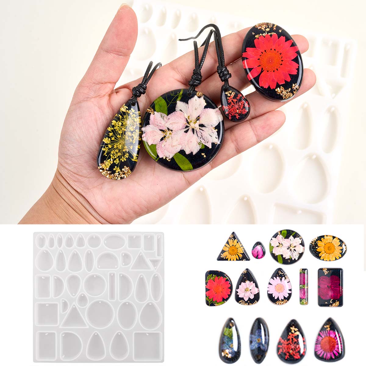 เวลาหินจี้ซิลิโคนแม่พิมพ์ DIY  - Resin Art Necklace บทวิจารณ์และราคา
