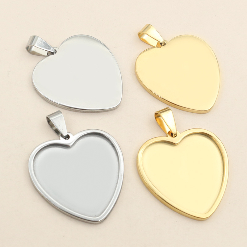 ถาดจี้รูปหัวใจสแตนเลส 5 ชิ้น ส - Resin Art Necklace บทวิจารณ์และราคา