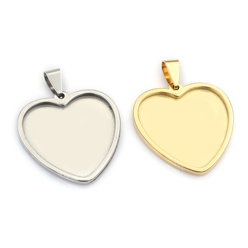 ถาดจี้รูปหัวใจสแตนเลส 5 ชิ้น ส - Resin Art Necklace บทวิจารณ์และราคา