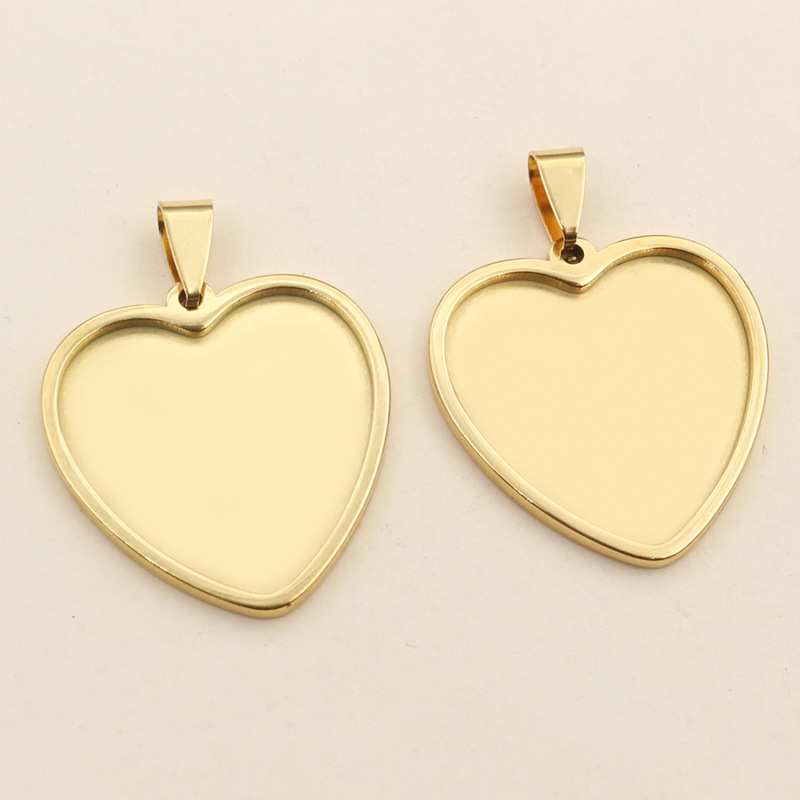 ถาดจี้รูปหัวใจสแตนเลส 5 ชิ้น ส - Resin Art Necklace บทวิจารณ์และราคา