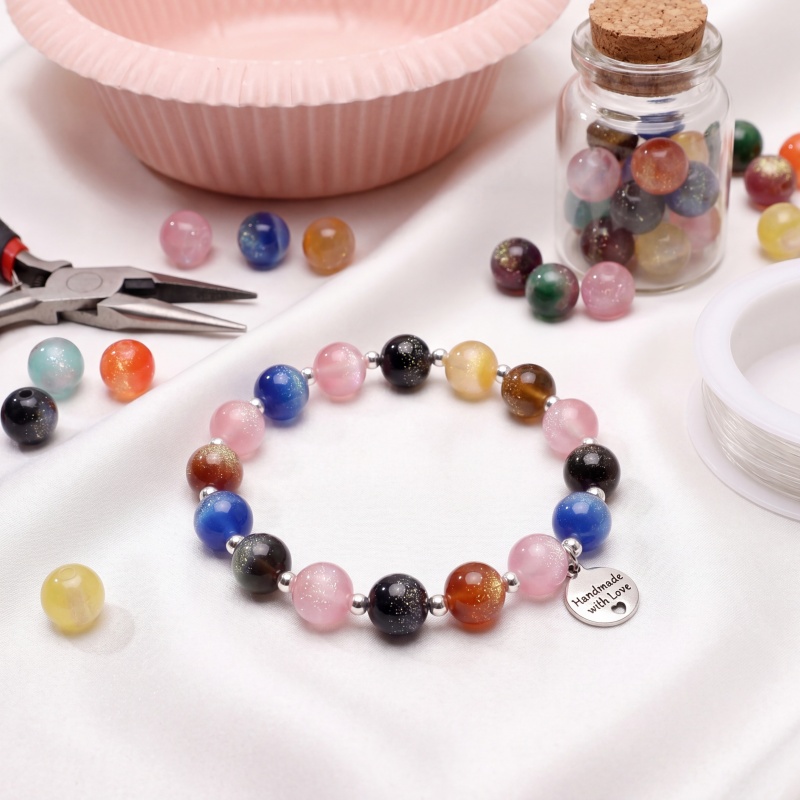 ลูกปัดเรซิ่นกลิตเตอร์ขนาด 8 มม - Resin Art Necklace บทวิจารณ์และราคา
