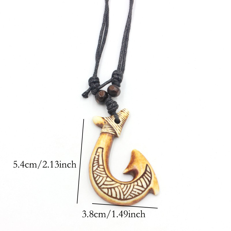 นิวซีแลนด์ Maori fishhook สร้อ - Resin Art Necklace บทวิจารณ์และราคา