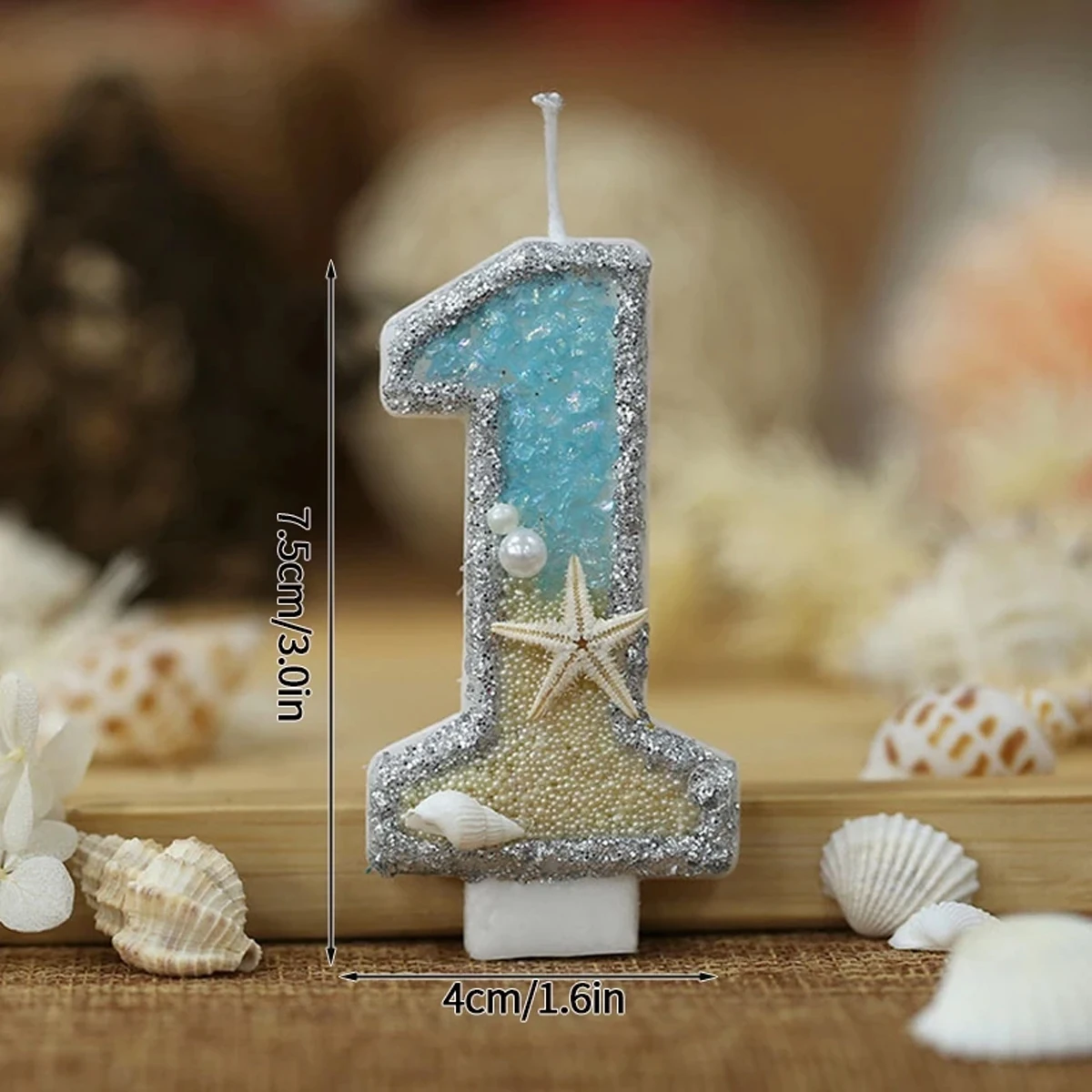 0-9 หมายเลข Glitter เทียนฤดูร้ - Resin Art Beach Theme บทวิจารณ์และราคา