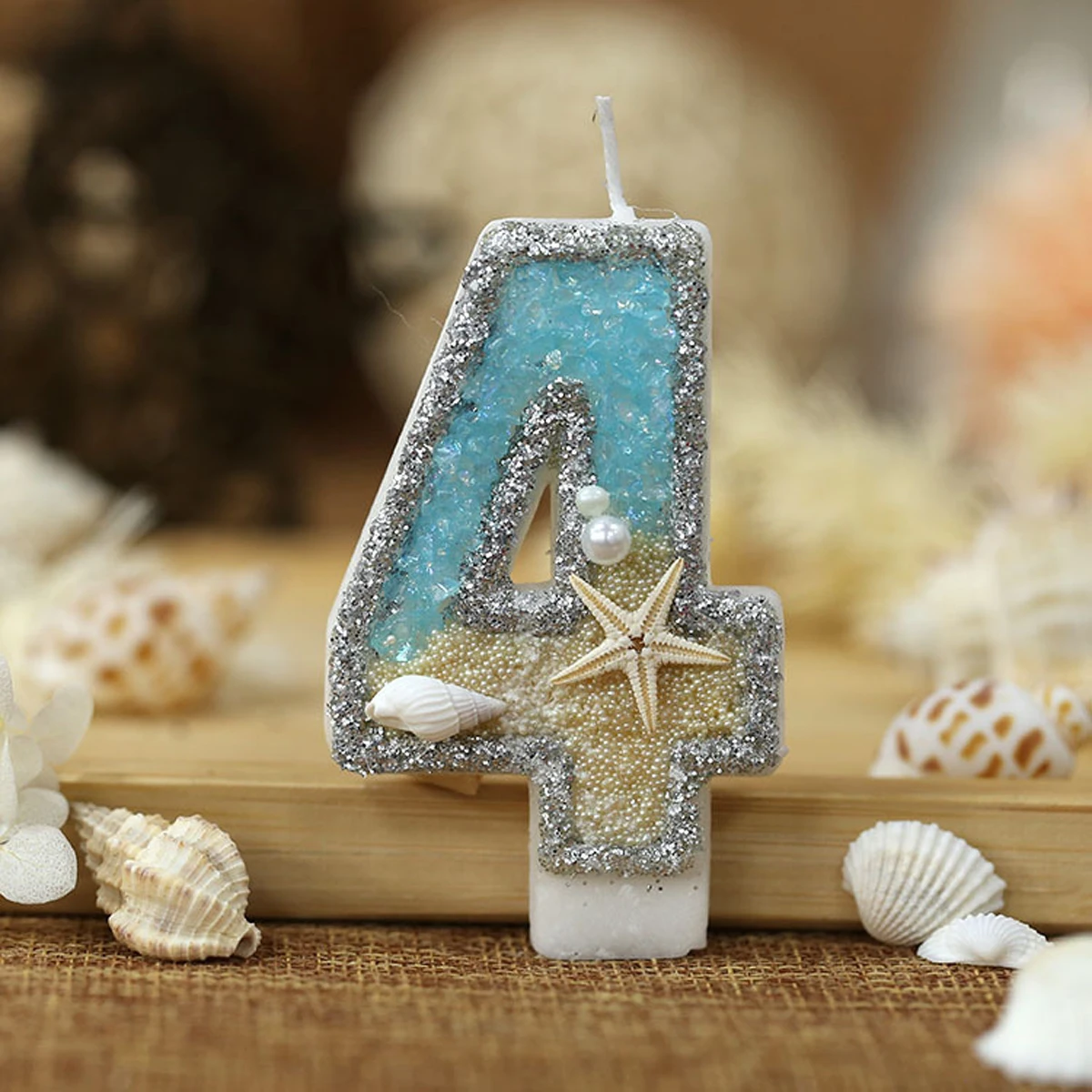 0-9 หมายเลข Glitter เทียนฤดูร้ - Resin Art Beach Theme บทวิจารณ์และราคา