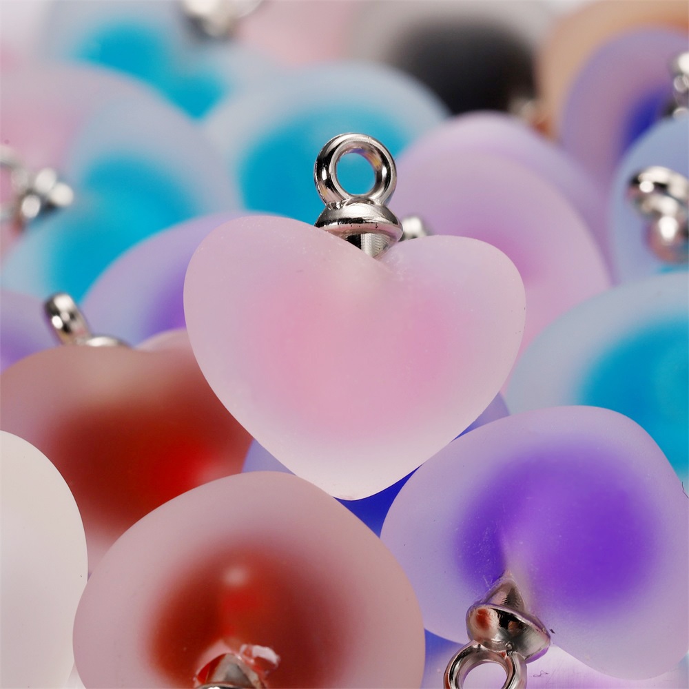 10 ชิ้น/ล็อต จี้รูปหัวใจเรซินห - Resin Art Necklace บทวิจารณ์และราคา