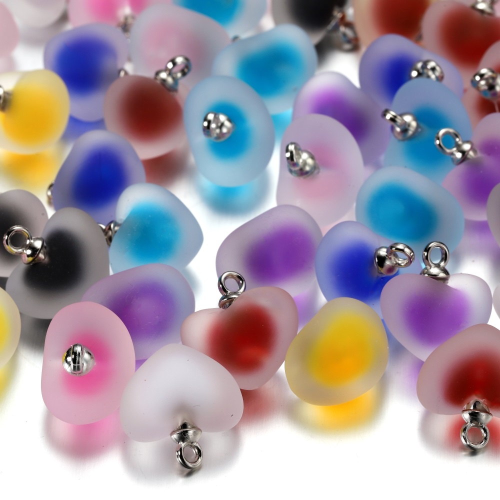 10 ชิ้น/ล็อต จี้รูปหัวใจเรซินห - Resin Art Necklace บทวิจารณ์และราคา
