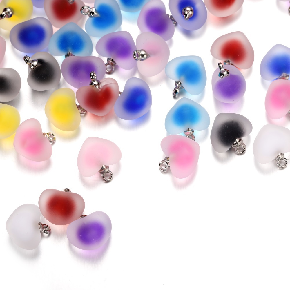 10 ชิ้น/ล็อต จี้รูปหัวใจเรซินห - Resin Art Necklace บทวิจารณ์และราคา