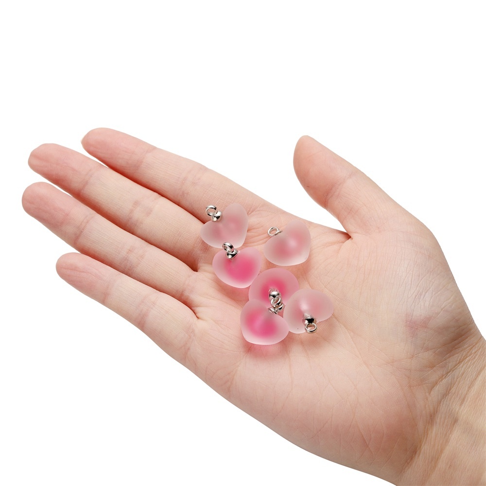 10 ชิ้น/ล็อต จี้รูปหัวใจเรซินห - Resin Art Necklace บทวิจารณ์และราคา
