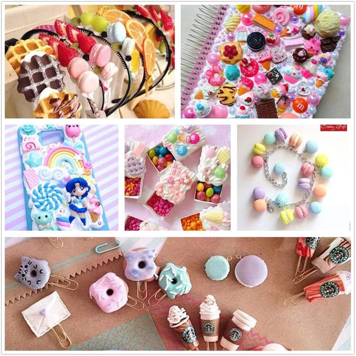 30pcs สุ่ม Candy Slime Charms  - Resin Art Gift Ideas บทวิจารณ์และราคา