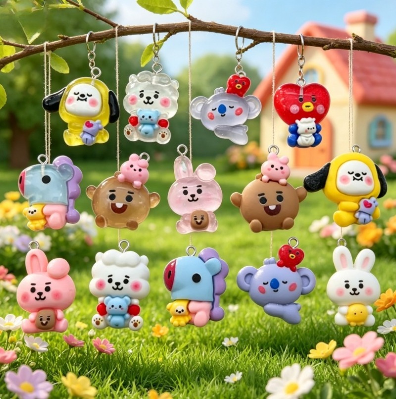 ชุด 7 ชิ้น BT21 ชาร์มการ์ตูนเร - Resin Art Gift Ideas บทวิจารณ์และราคา