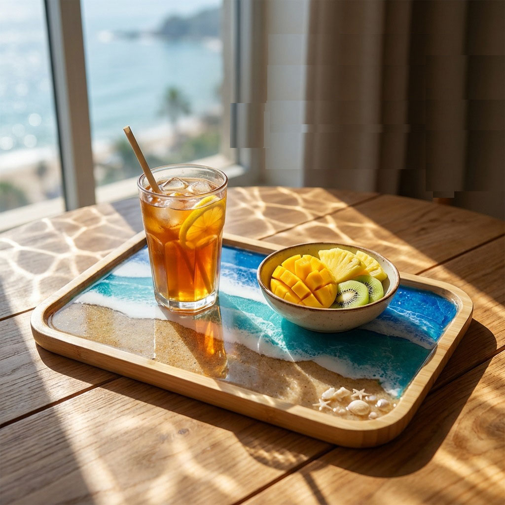 ถาดตกแต่งงานศิลปะเรซิ่นอีพ็อกซ - Resin Art With Wood บทวิจารณ์และราคา