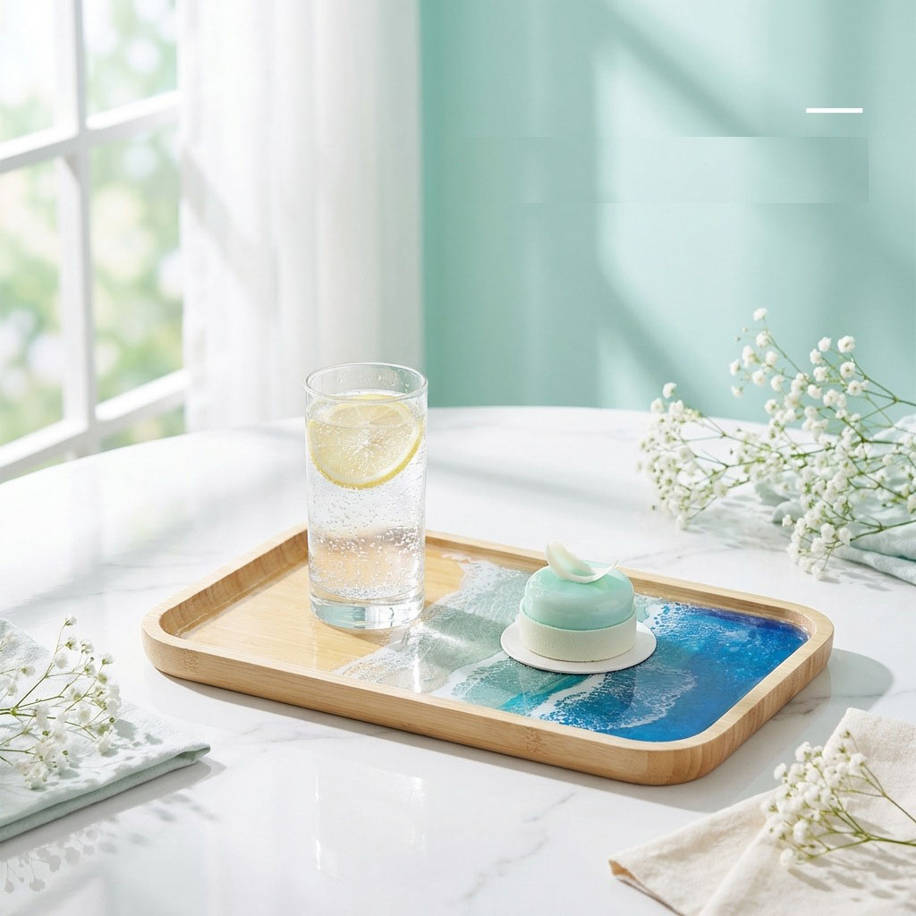 ถาดตกแต่งงานศิลปะเรซิ่นอีพ็อกซ - Resin Art With Wood บทวิจารณ์และราคา