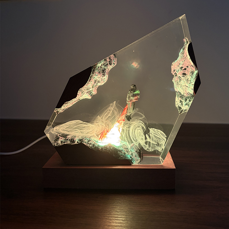 โคมไฟตั้งโต๊ะเรซิ่นรูปทรงอนิเม - Resin Art Decor บทวิจารณ์และราคา