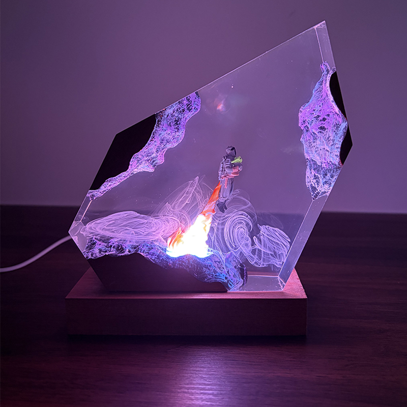 โคมไฟตั้งโต๊ะเรซิ่นรูปทรงอนิเม - Resin Art Decor บทวิจารณ์และราคา