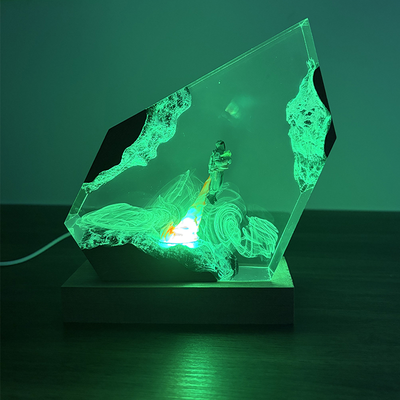 โคมไฟตั้งโต๊ะเรซิ่นรูปทรงอนิเม - Resin Art Decor บทวิจารณ์และราคา