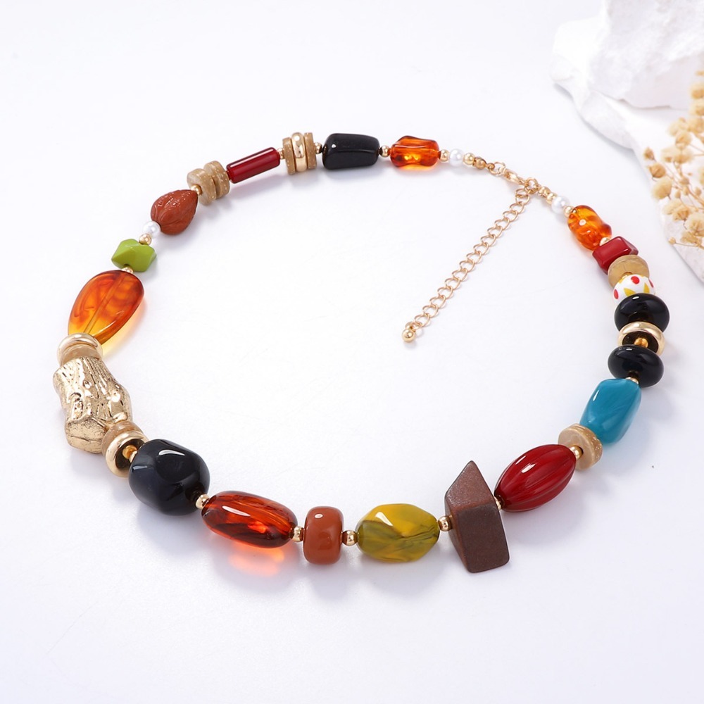 สร้อยคอประดับลูกปัดเรซิ่นหลากส - Resin Art Necklace บทวิจารณ์และราคา