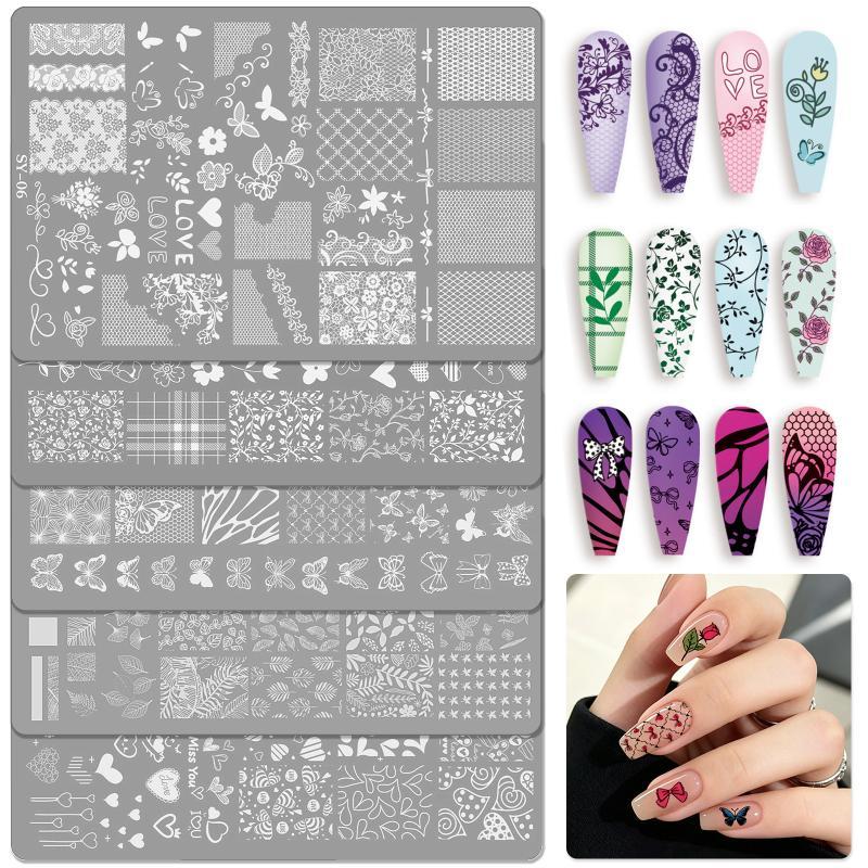 แผ่นลายฉลุสำหรับตกแต่งเล็บแบบใ - Resin Art Templates Free บทวิจารณ์และราคา