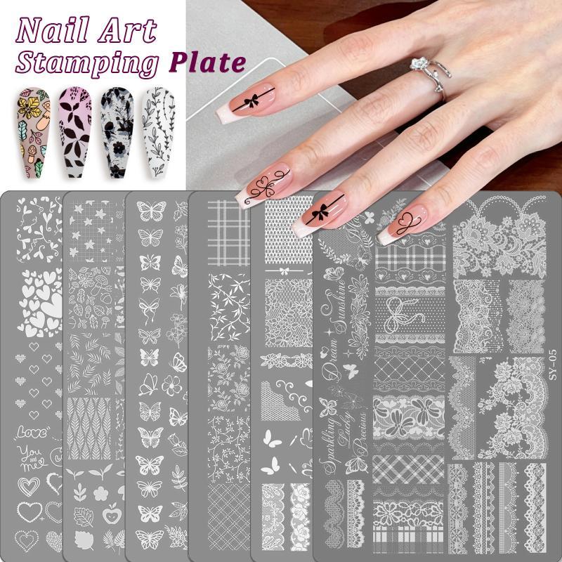 แผ่นลายฉลุสำหรับตกแต่งเล็บแบบใ - Resin Art Templates Free บทวิจารณ์และราคา