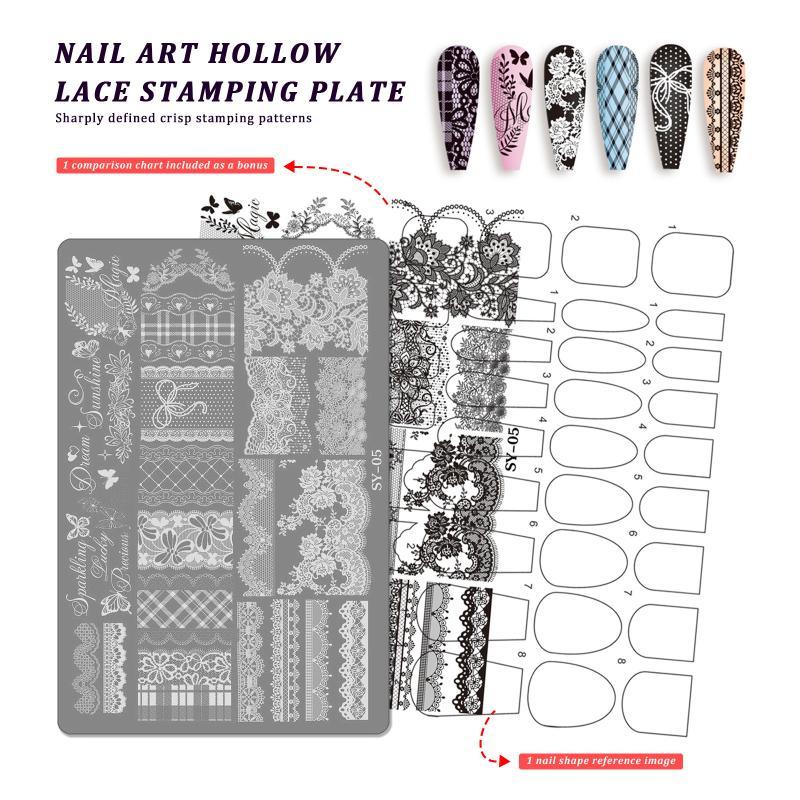 แผ่นลายฉลุสำหรับตกแต่งเล็บแบบใ - Resin Art Templates Free บทวิจารณ์และราคา